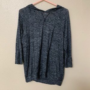 Lightweight Gray Hooded Sweater workout sweatshirt